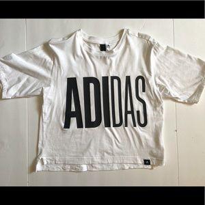 Adidas white tee, worn once